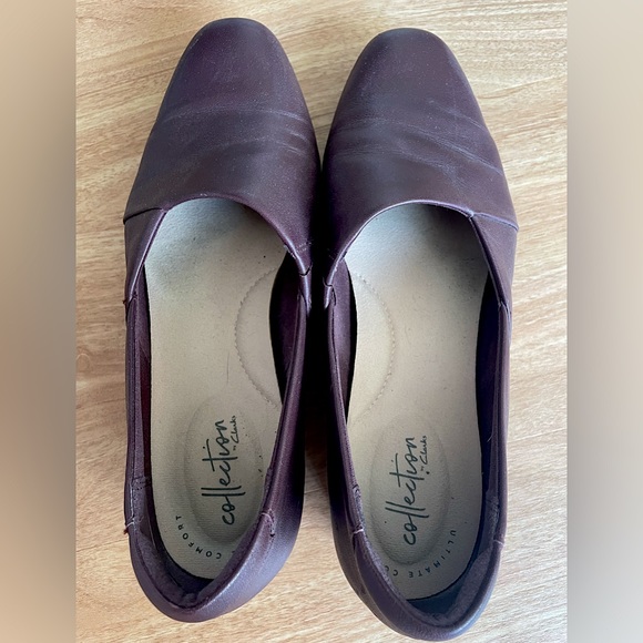 Clarks Juliet Palm burgundy loafer size 8 women’s - Picture 4 of 5
